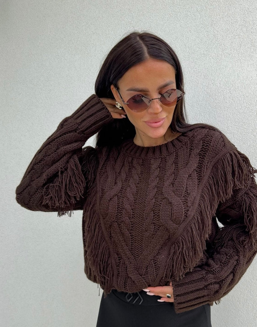 INDIANA sweater - chocolate 🇵🇱 Sweter INDIANA - czekoladowy ByMe