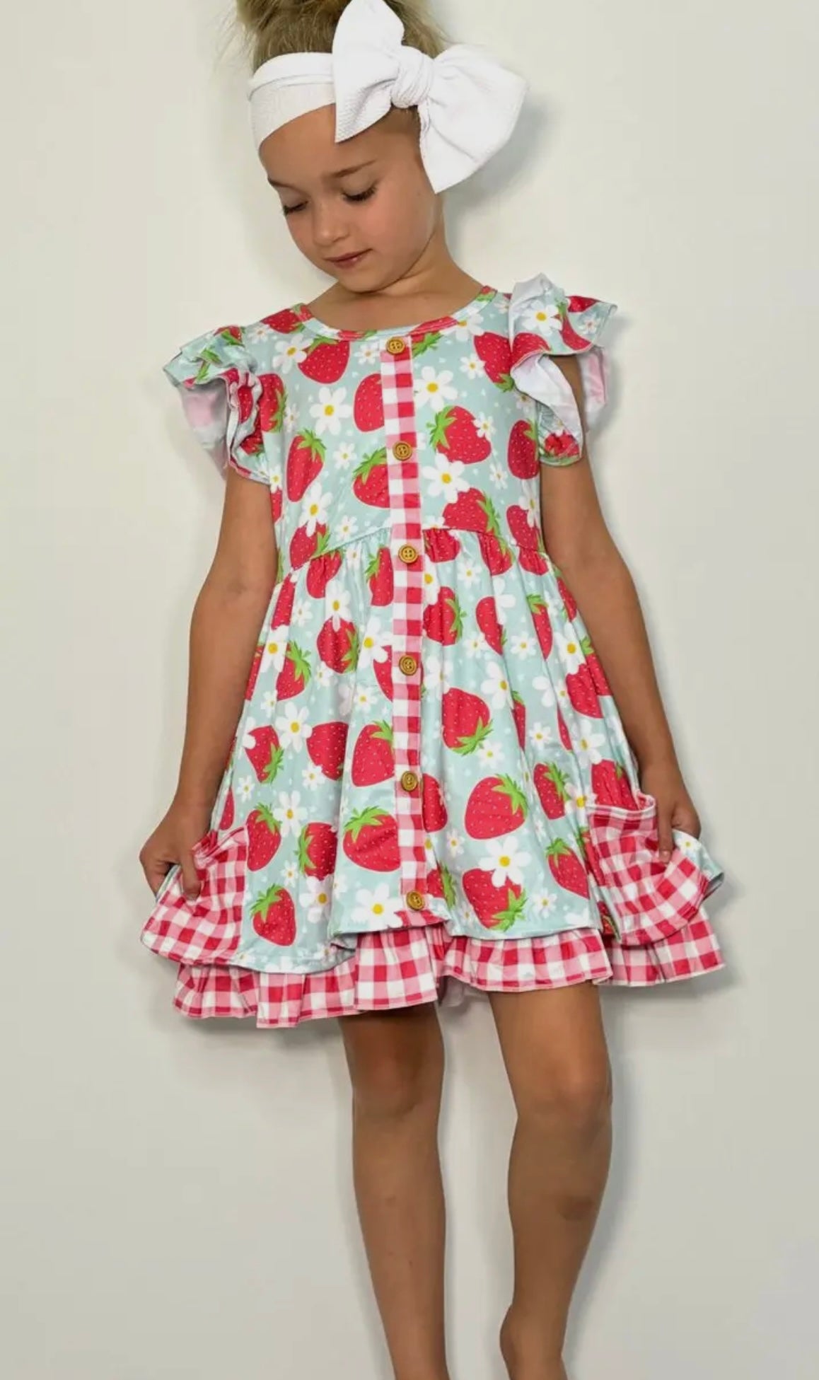 Strewberry Blossom Girls Dress