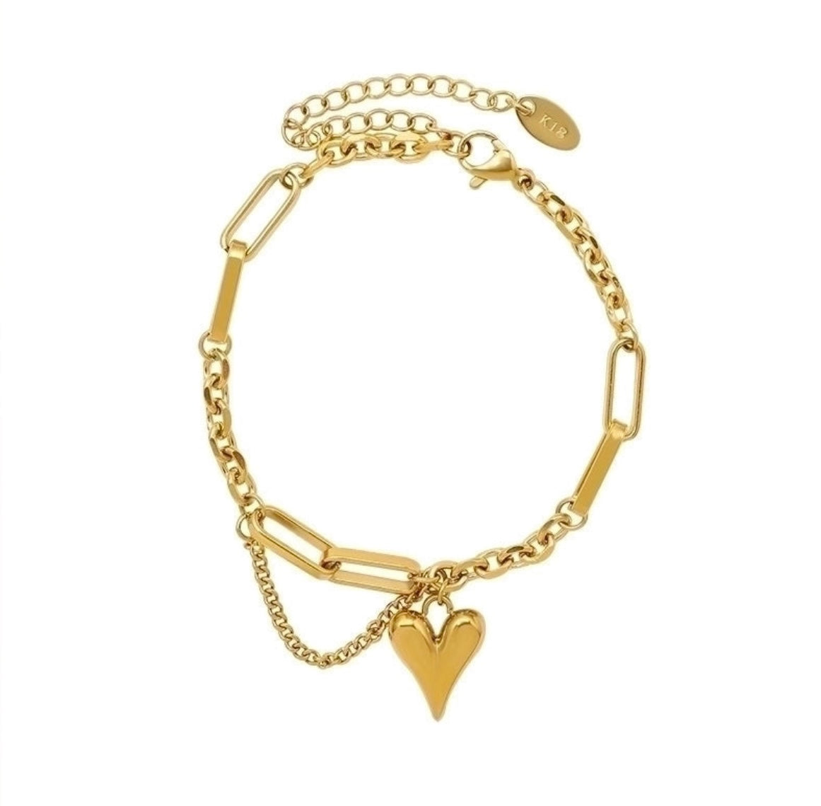 Fashion Heart Shape Titanium Steel Women's Necklace ( gold/silver )