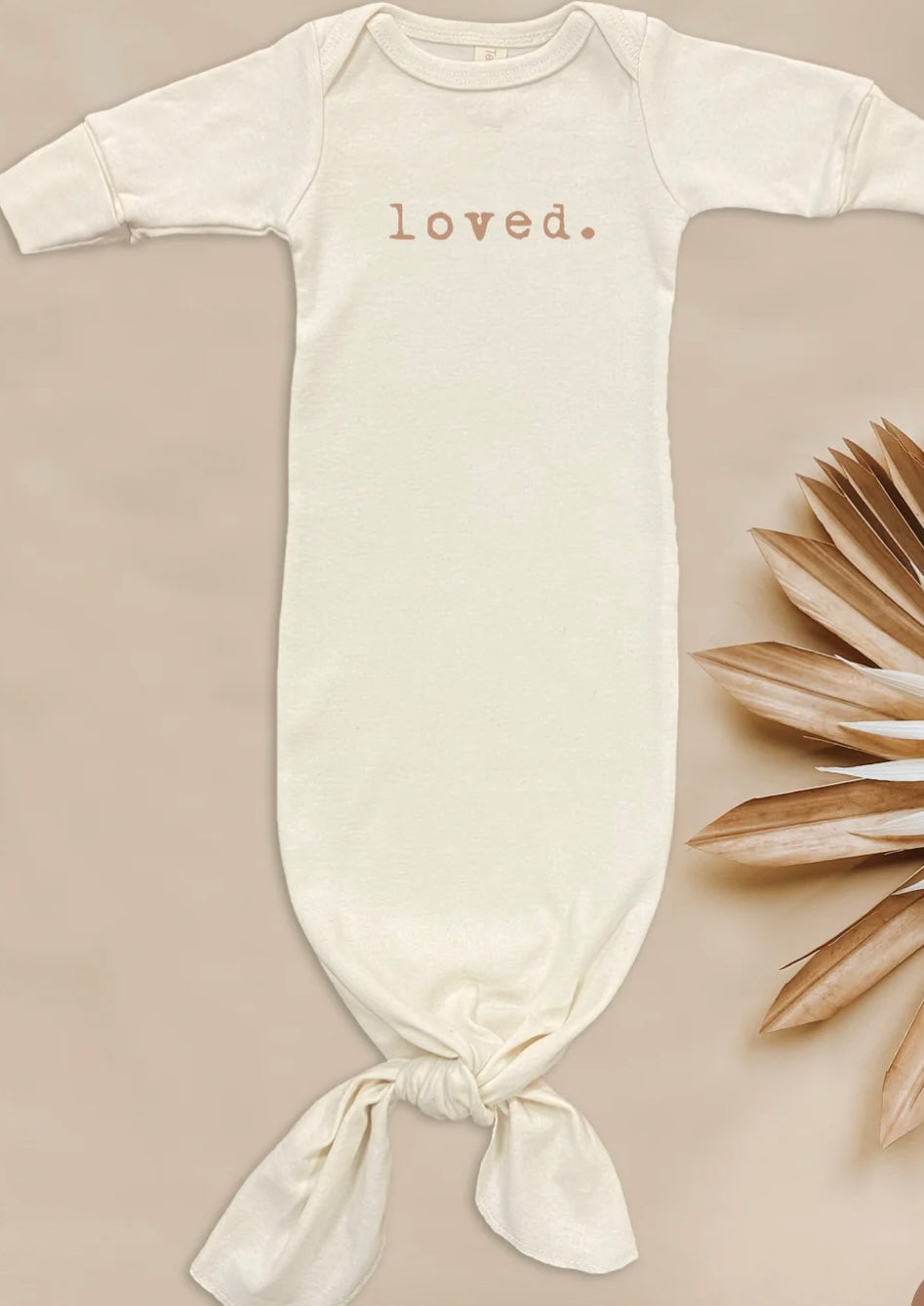 LOVED - Organic Infant Gown - Clay, 0-3