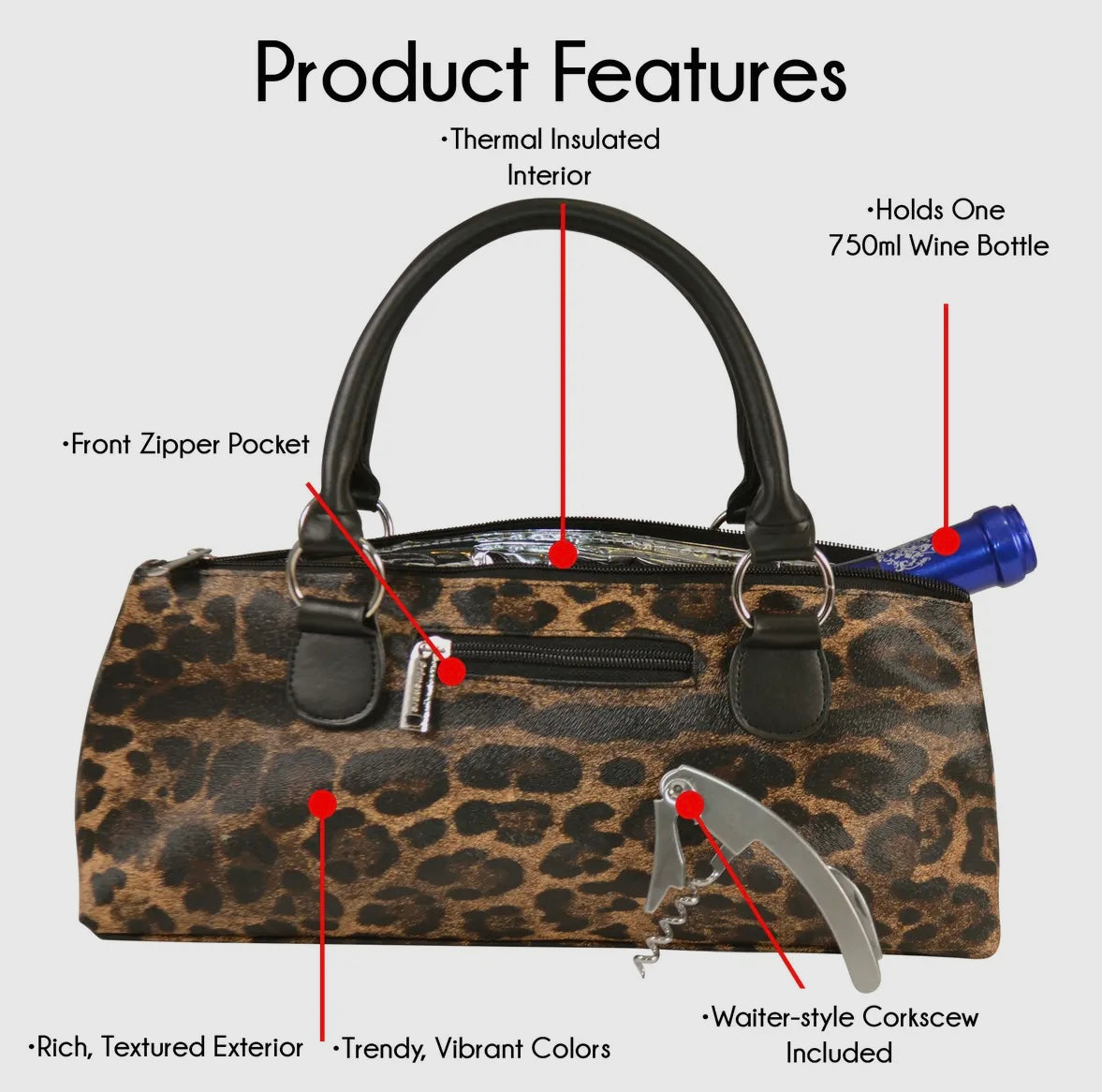 Wine Clutch Wine Purse
Safar Design. COLOR: BROWN SAFARI